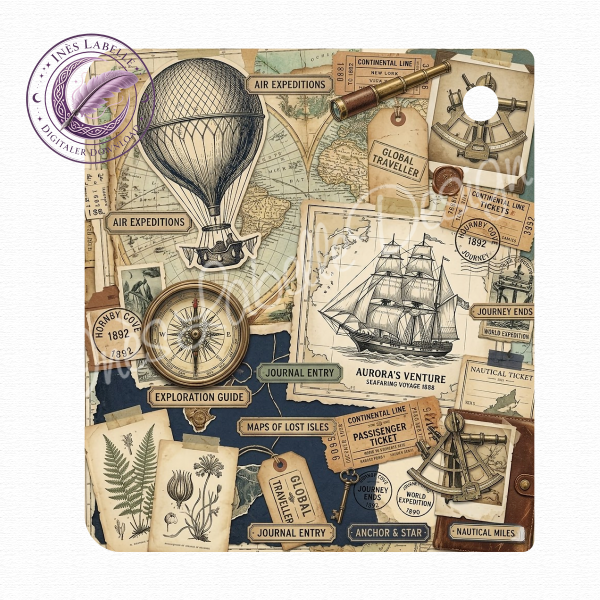 Kobo Libra Colour Inlay | "Abenteuer" | Digitaler Download | Printable Insert for Clear Case