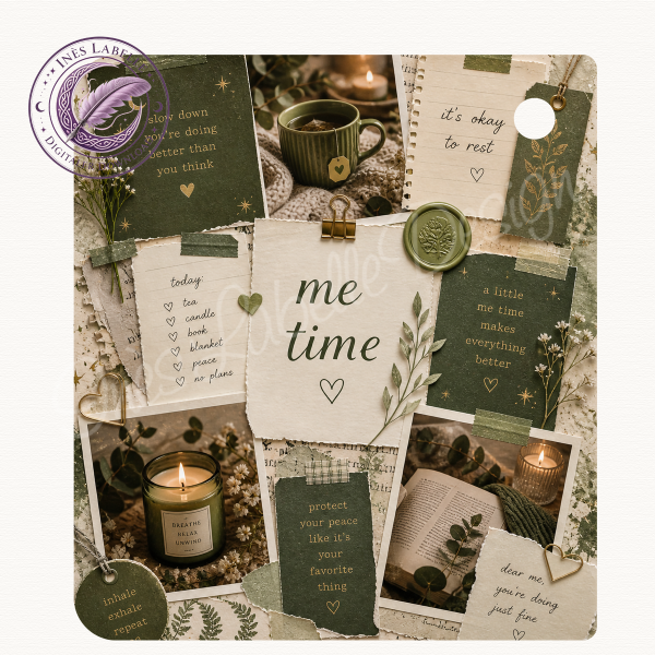 Kobo Libra Colour Inlay | "MeTime" | Digitaler Download | Printable Insert for Clear Case