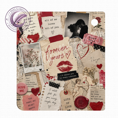 Kobo Libra Colour Inlay | "Love 1" | Digitaler Download | Printable Insert for Clear Case