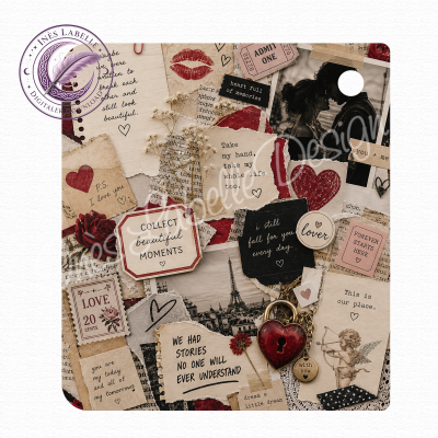 Kobo Libra Colour Inlay | "Love" | Digitaler Download | Printable Insert for Clear Case