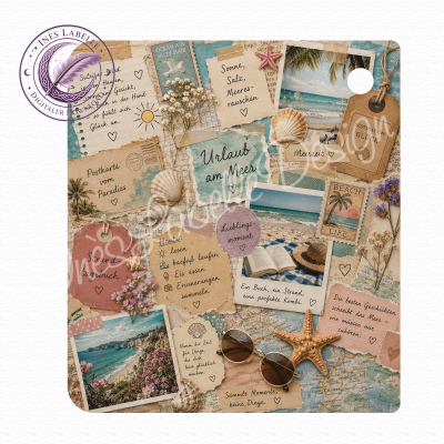 Kobo Libra Colour Inlay | "Urlaub am Meer" | Digitaler Download | Printable Insert for Clear Case