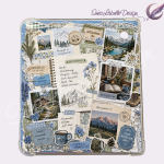Kobo Libra Colour Inlay | "Bergurlaub blau" | Digitaler Download | Printable Insert for Clear Case