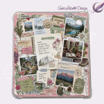 Kobo Libra Colour Inlay | "Bergurlaub rosa" | Digitaler Download | Printable Insert for Clear Case